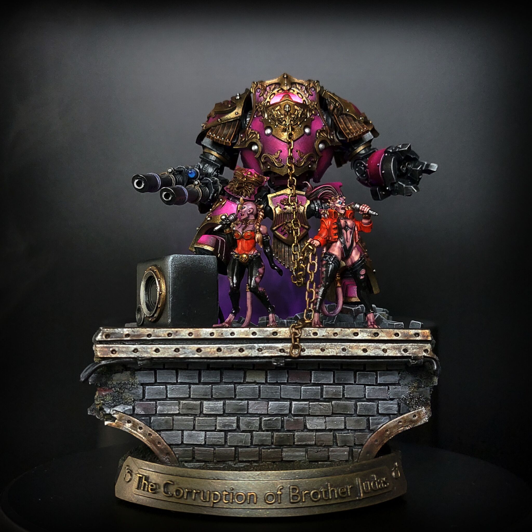 The Corruption of Brother Judas - My, Warhammer 30k, Horus heresy, Emperor`s Children, Dreadnought, Chaos dreadnought, Slaanesh, Chaos daemons, Judas priest, Doro Pesch, Heavy metal, Painting miniatures, Wh miniatures, Warhammer 40k, Painting, Video, Youtube, Short videos, Longpost