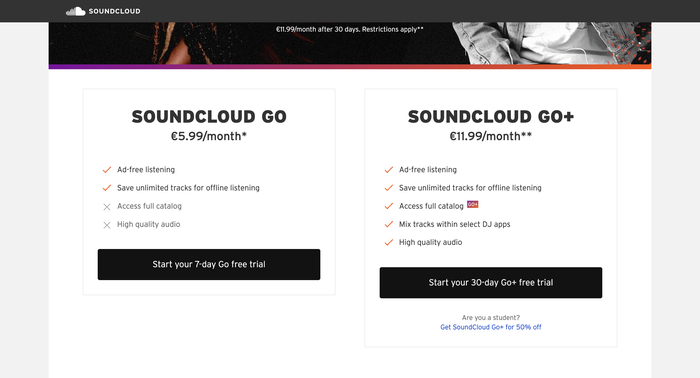 SoundCloud Premium