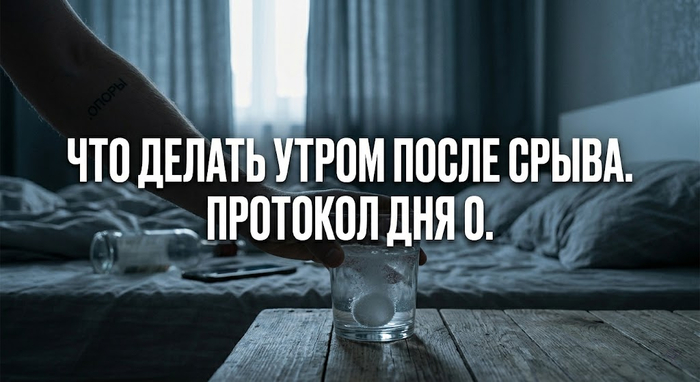 Самый опасный момент срыва — это не сам срыв. Это следующее утро