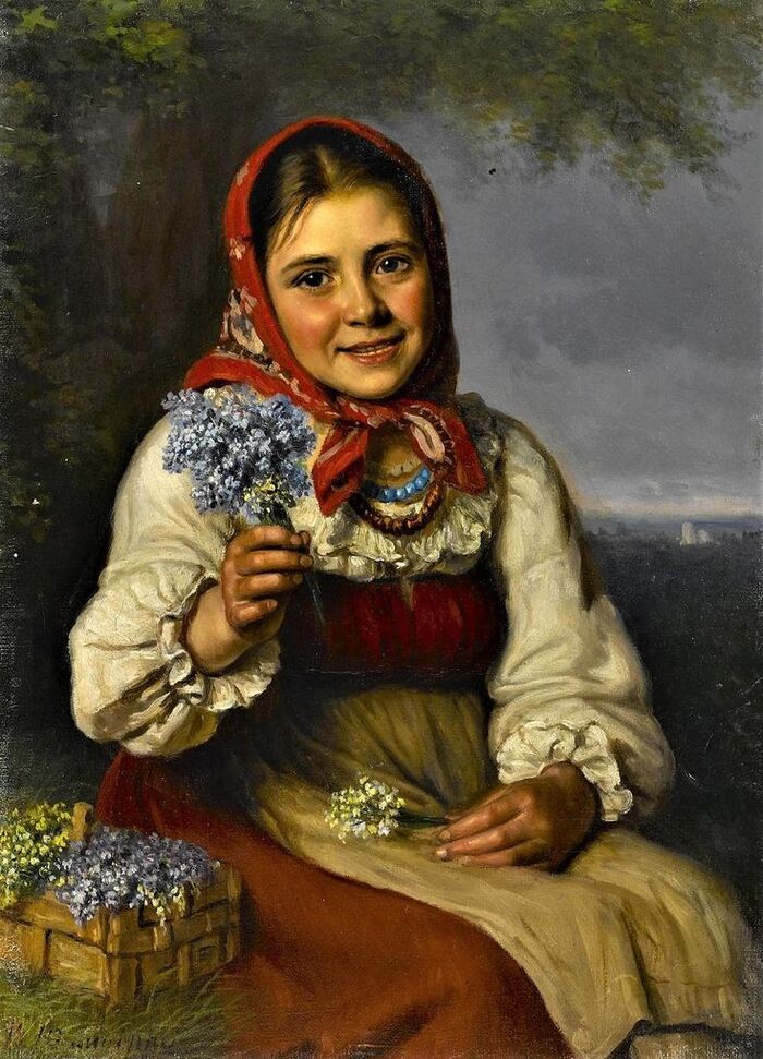 В. Т. Тимофеев "Девушка, продающая цветы"