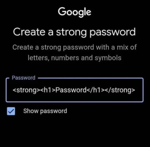 Strong password