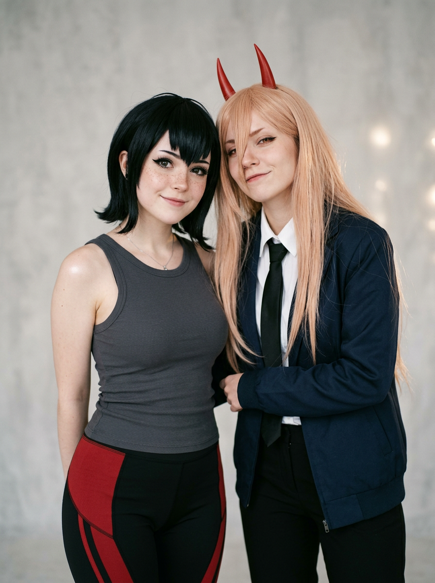 Mavis in the multiverse - My, Neural Network Content, Saturday, Dracula, Monsters on vacation, Anime, Chainsaw man, Power (Chainsaw Man), Artificial Intelligence, Mavis Dracula