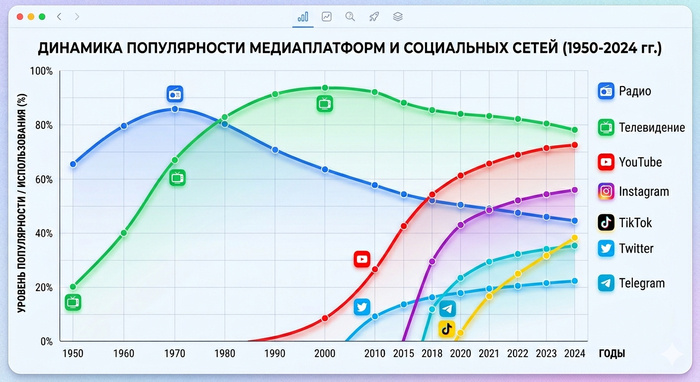 Самые популярные источники получения информации у людей в 20-21 веках