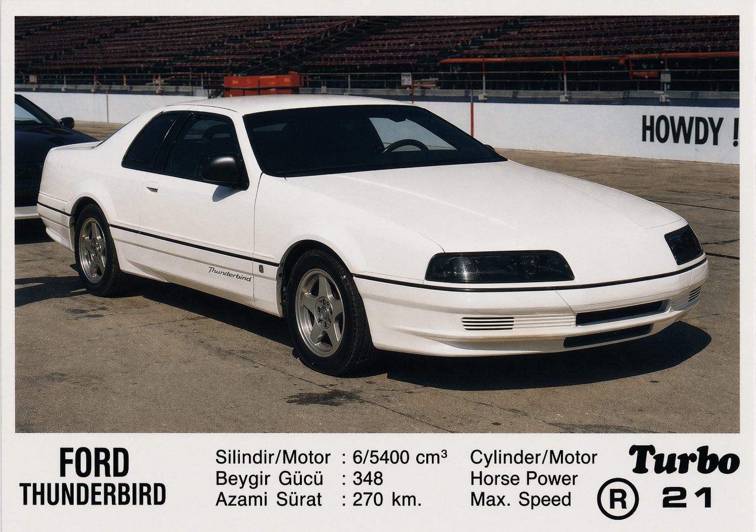 Вкладыш №21 — Ford Thunderbird, восстановленное изображение