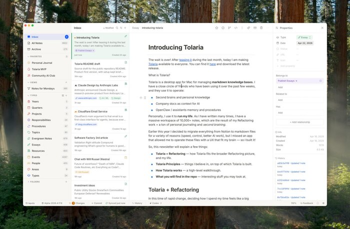 Гений выпустил Tolaria