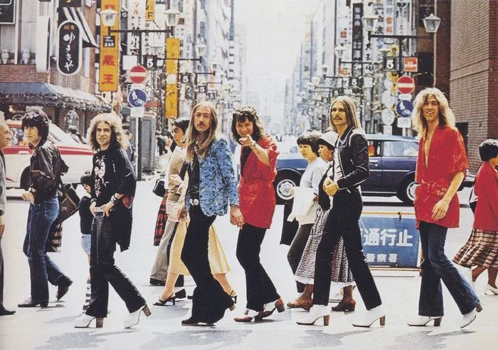The Scorpions on tour in Tokyo, 1978 - Rock band, Scorpions, Tour, Japan