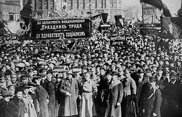 May 1st - 1st of May, 1917, Petrograd, Demonstration, Russia, The photo