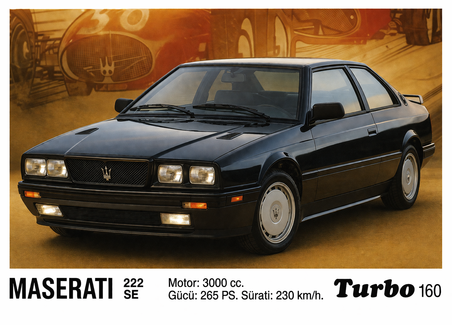Вкладыш №160 — Maserati 222 SE, восстановленное изображение