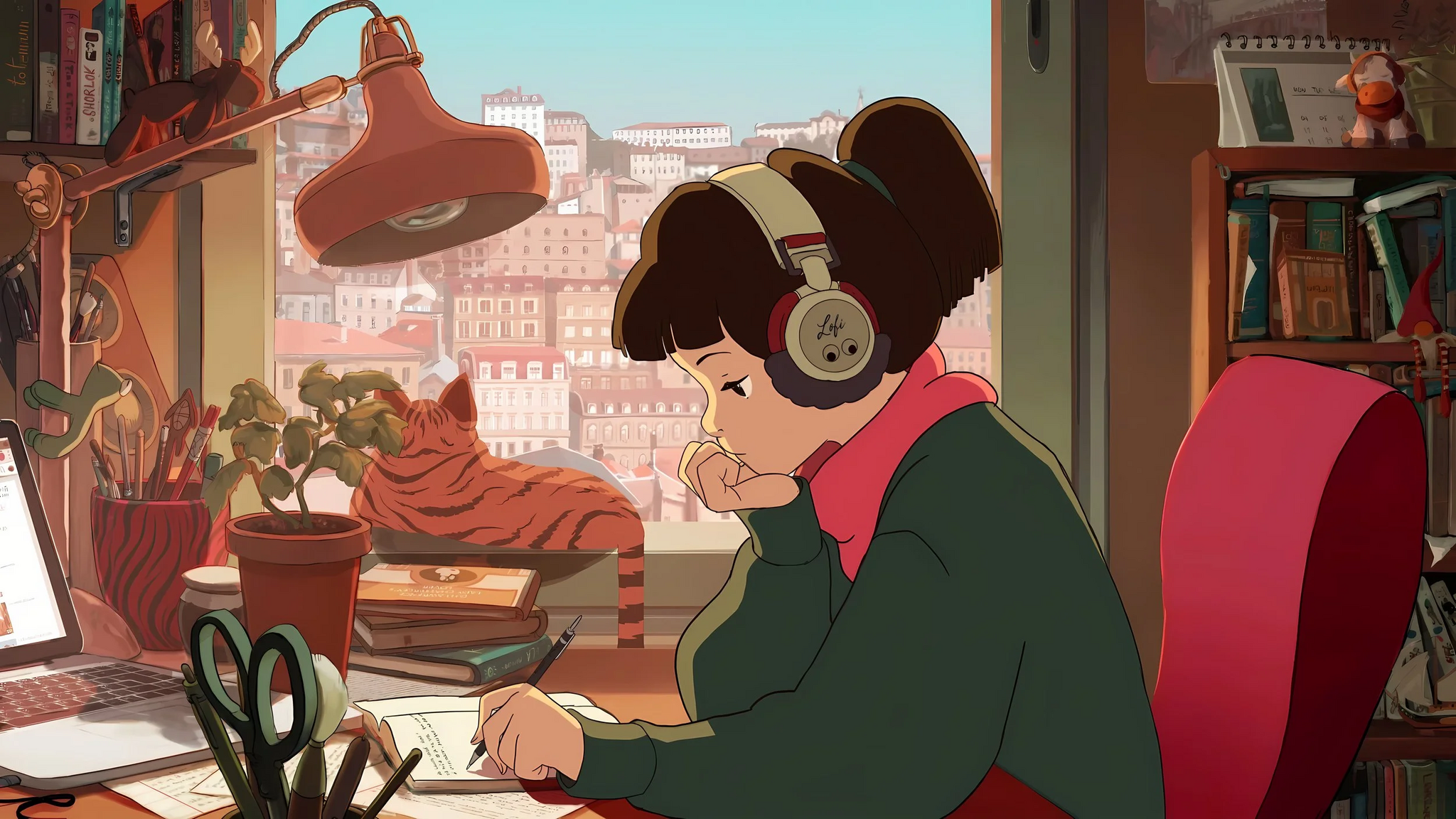 A girl with a ponytail has been studying nonstop for eight years. A brief history of Lofi Girl - Lofi hip-hop radio, Lo-Fi, Youtube, Music, Longcat, Longpost