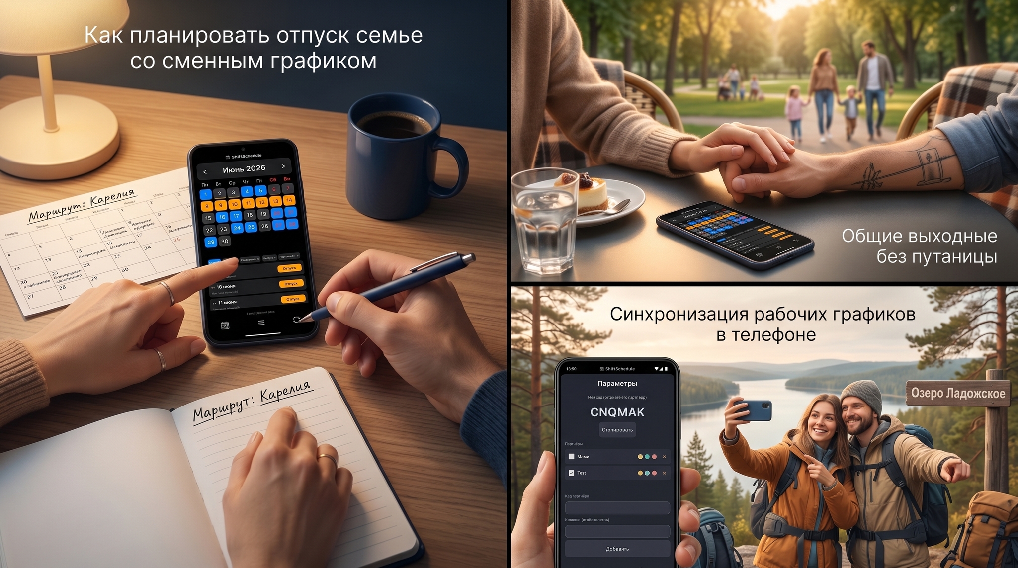 Когда муж и жена работают по сменам — календарь становится оружием выживания - Трудовые будни, Баг, Программист, Работа, График, Приложение, Приложение на Android, Android, Выходные, Подработка, Вахта, Вахтовики, График работы, Календарь, Rustore, Продуктивность, Лайфхак, Разработка, Личный опыт, Длиннопост