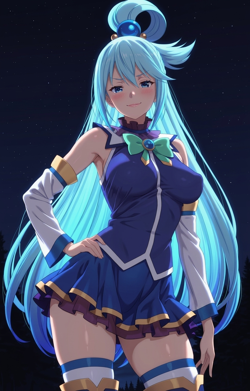 Goddess - Series My anime is real, Neural Network Content, Anime, Anime art, Aqua, Konosuba