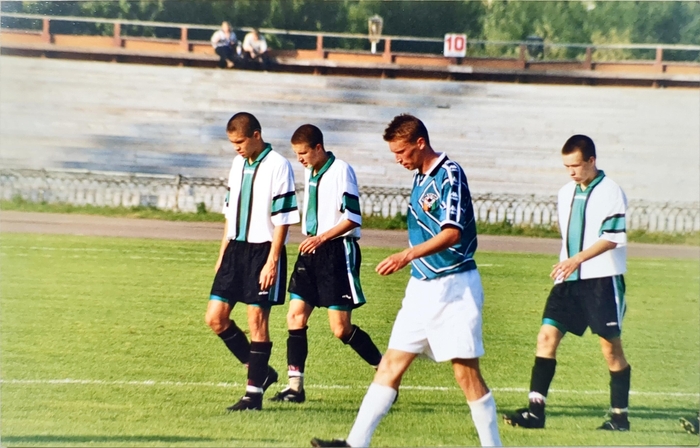 14 августа 1999 г. Матч «КАМАЗ-Чаллы» - «Уралмаш» 3:1. На фото: слева Рашид Мурадымов, справа Ренат Гибадуллин