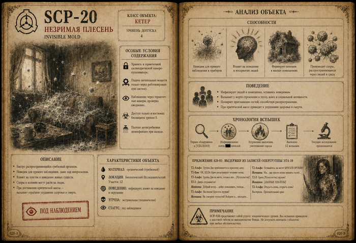 SCP-020 - Невидимая плесень