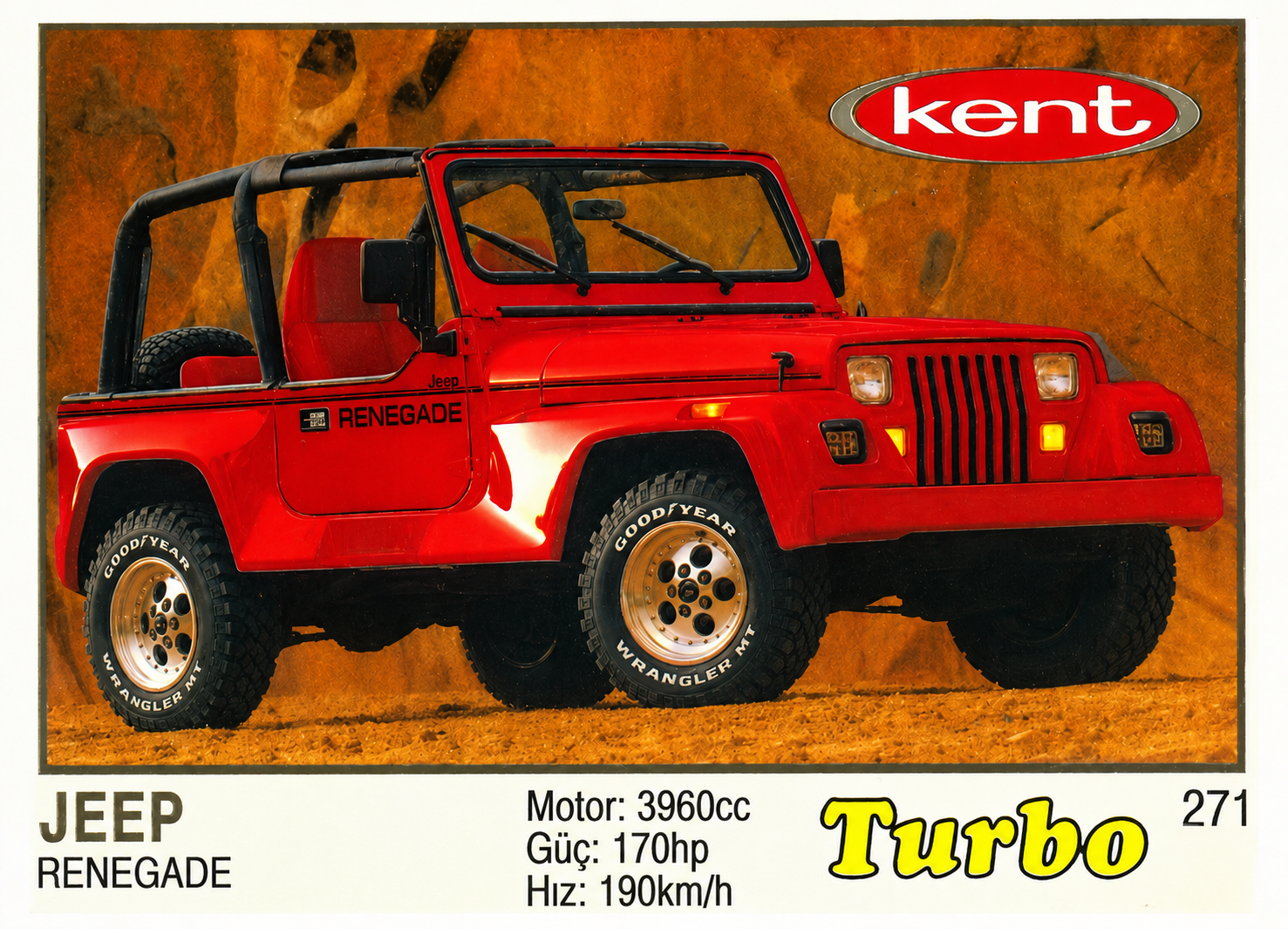 Вкладыш №271 — Jeep Renegade (Wrangler YJ), восстановленное изображение