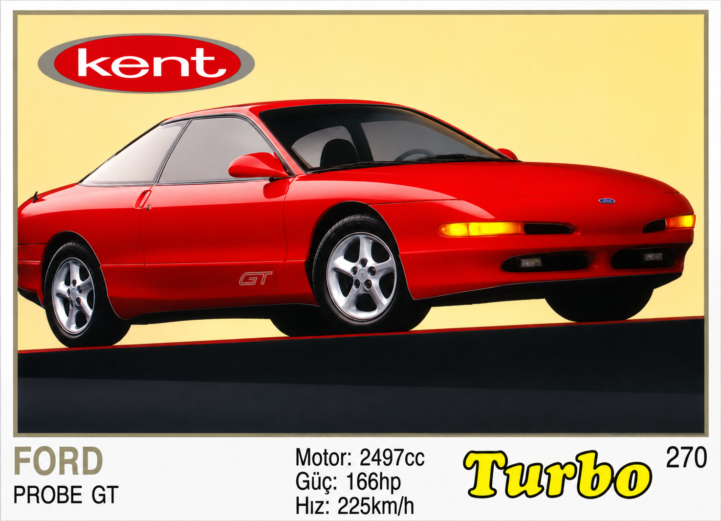 Вкладыш №270 — Ford Probe GT, восстановленное изображение
