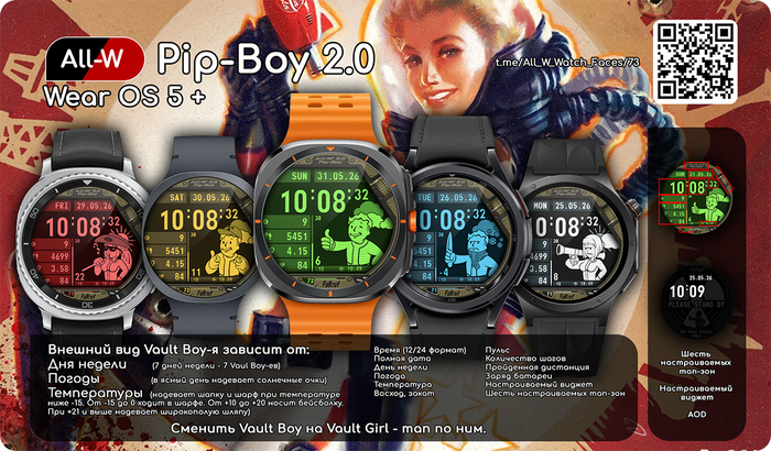 Pip-Boy (Girl) ��� �����-����� �� WearOS