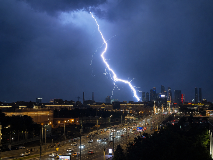 Вчерашняя гроза в Москве