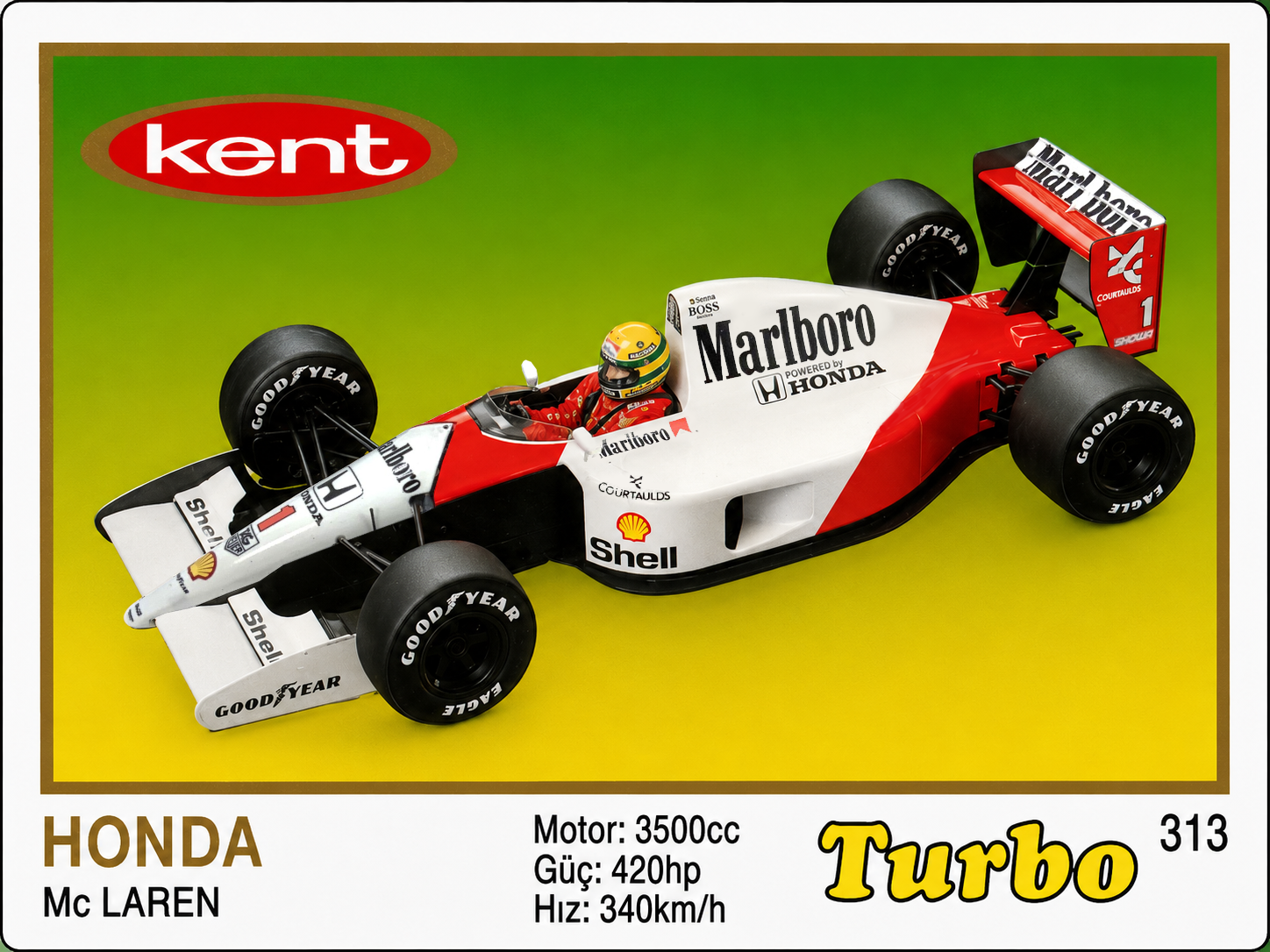 Вкладыш №313 — McLaren MP4/8, восстановленное изображение