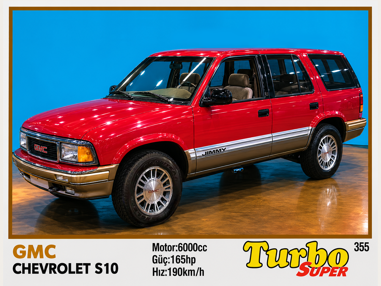 Вкладыш №355 — GMC Chevrolet S10, восстановленное изображение