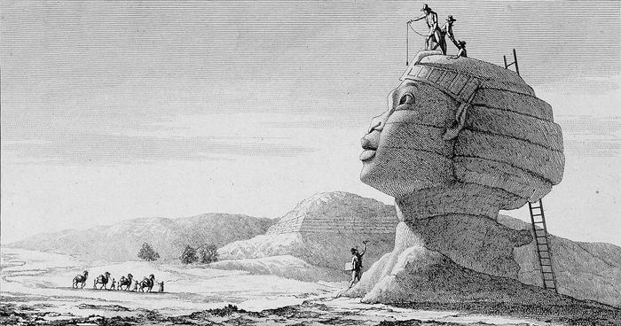 Сфинкс в Гизе. Зарисован во время экспедиции.