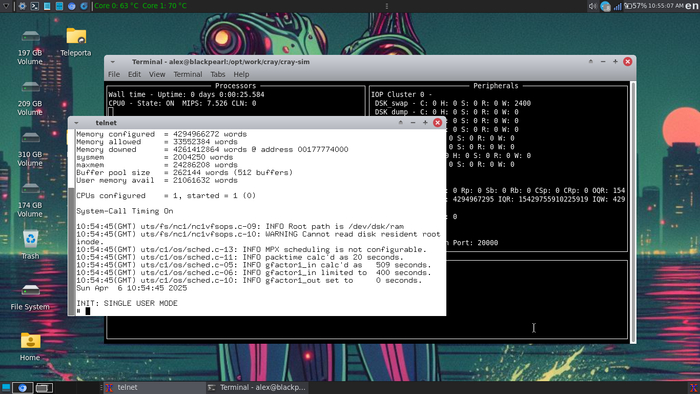 Кто бы мог подумать, что смогу запустить в Single User Mode ОС для суперкомпьютеров Cray!