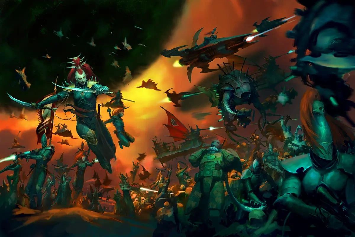 Warhammer 40000 простым языком. Часть 7. Четвертый Б-г Хаоса - Серия Warhammer 40000
, Моё, Warhammer 40k, Пересказ, Лор вселенной, Фантастика, Мат, Длиннопост, Император человечества, Слаанеш, Eldar