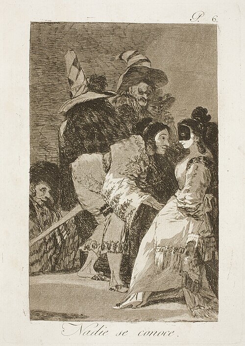 Франсиско Гойя, «Никто не знает себя», 1799 год. Серия «Капричос».