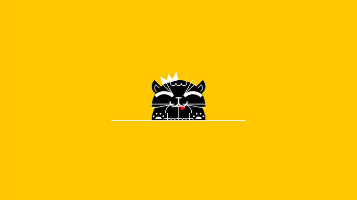 Cute Black Kitty Telegram Sticker Design