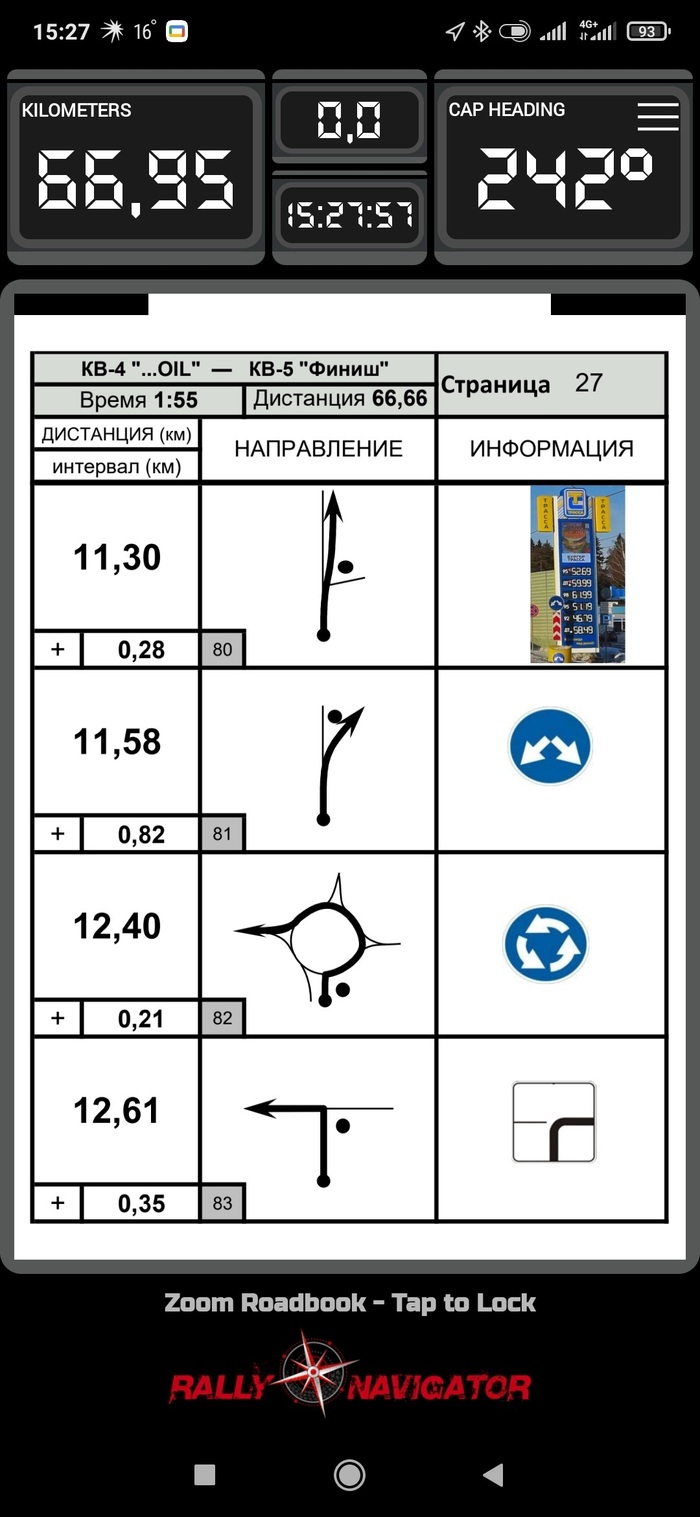 Лист из дорожной книги. Как можете видеть - никаких координат для навигатора там нет, только расстояния и ориентиры.