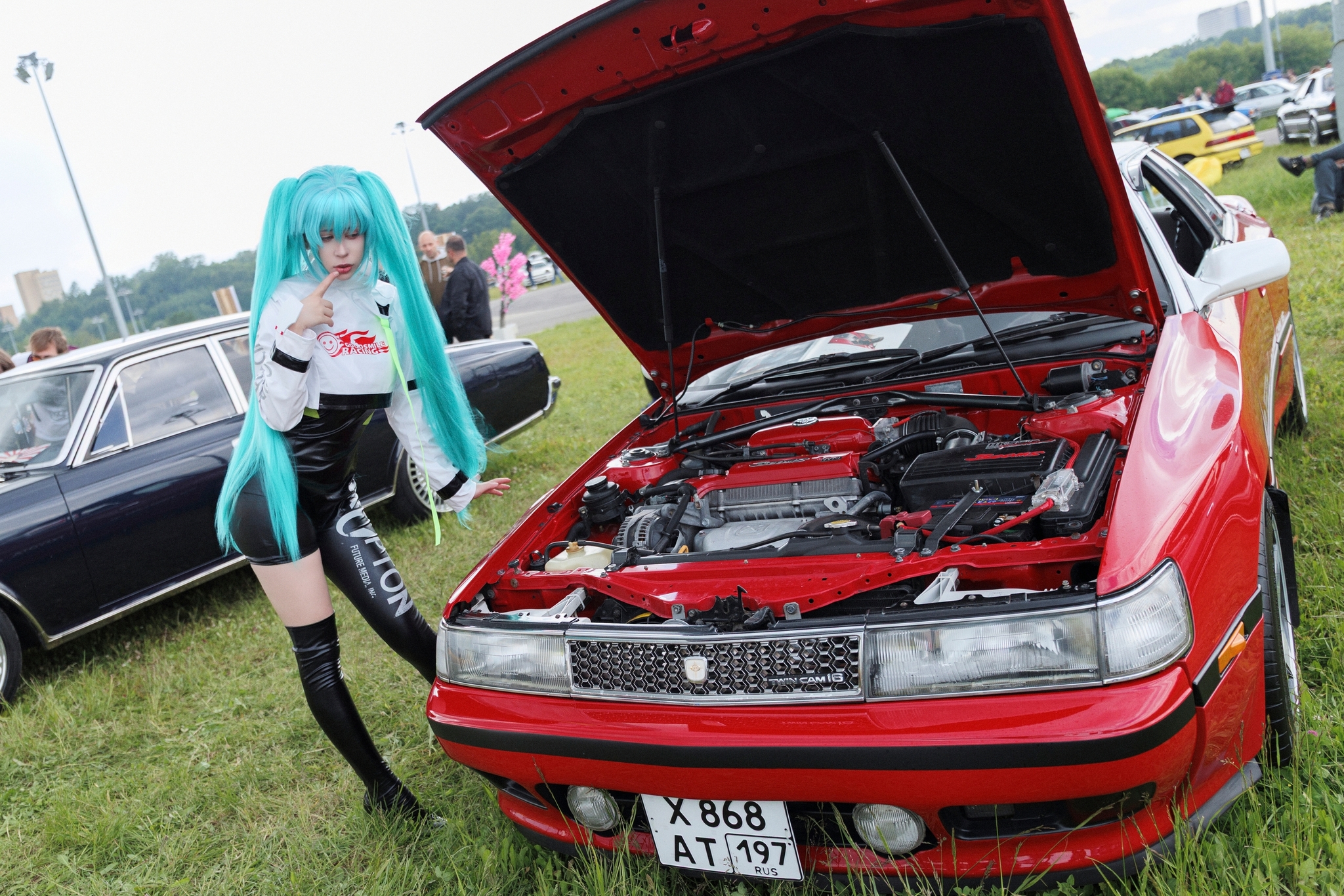 Miku cosplay by ezzechka - Series My Cosplays
, My, Girls, Cosplay, Anime, Car, Hatsune Miku, PHOTOSESSION, Cosplayers