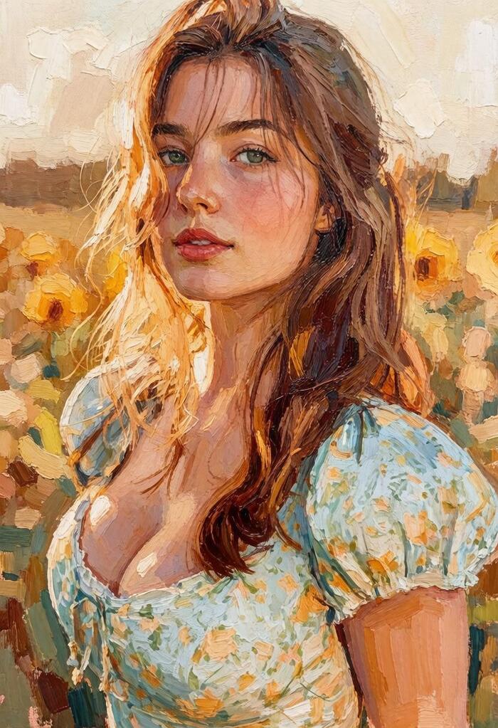 В летнем платье