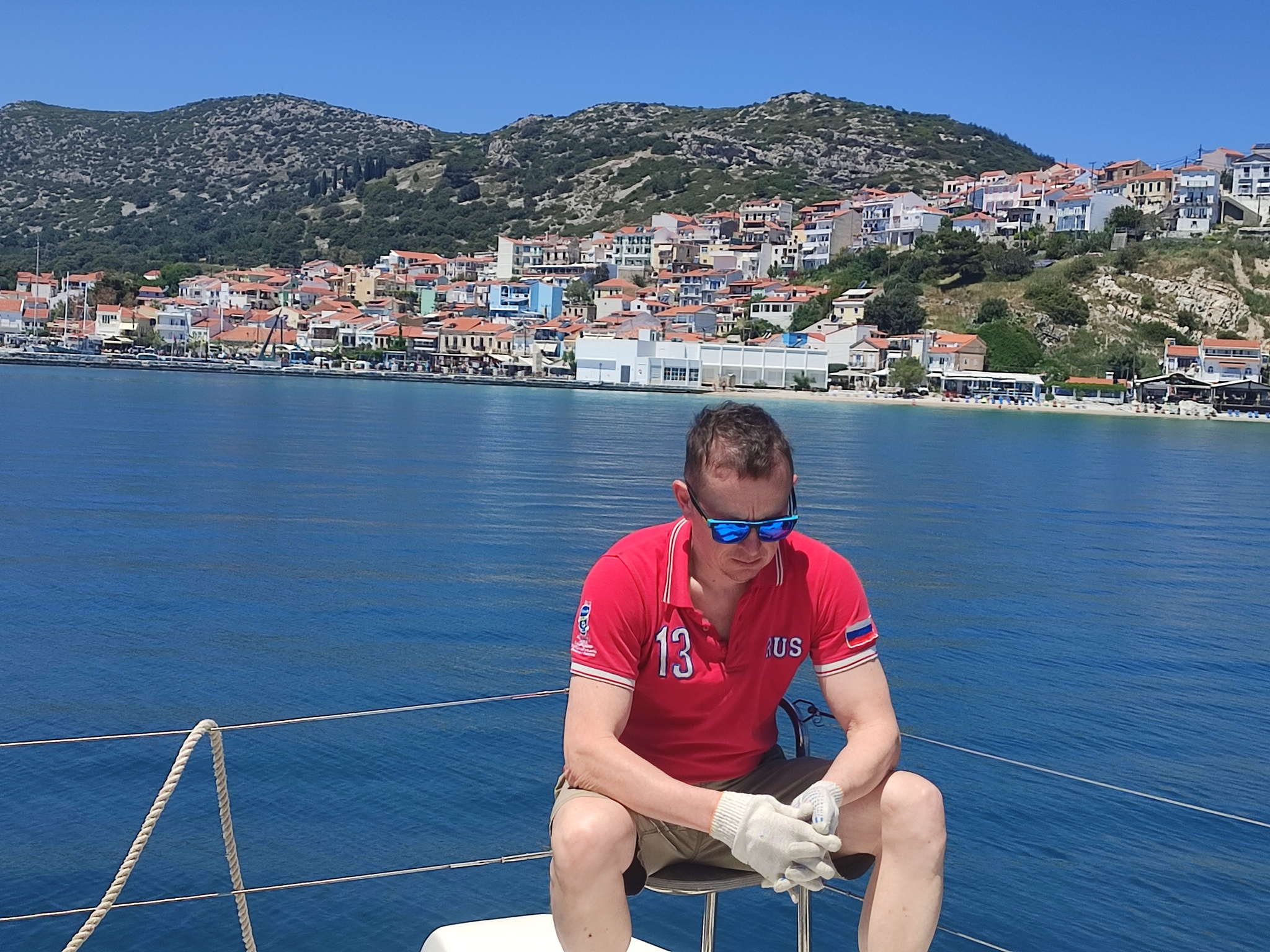 How Pikabu users sailed around Greece. Day 6, May 6. Leros Island - Samos Island - Series Yacht Trips  Reports, My, Relaxation, Sea, Travels, Yachting, Yacht, Vacation, Sail, Sailboat, Video, Soundless, Vertical video, Short videos, Longpost, Peekaboo+