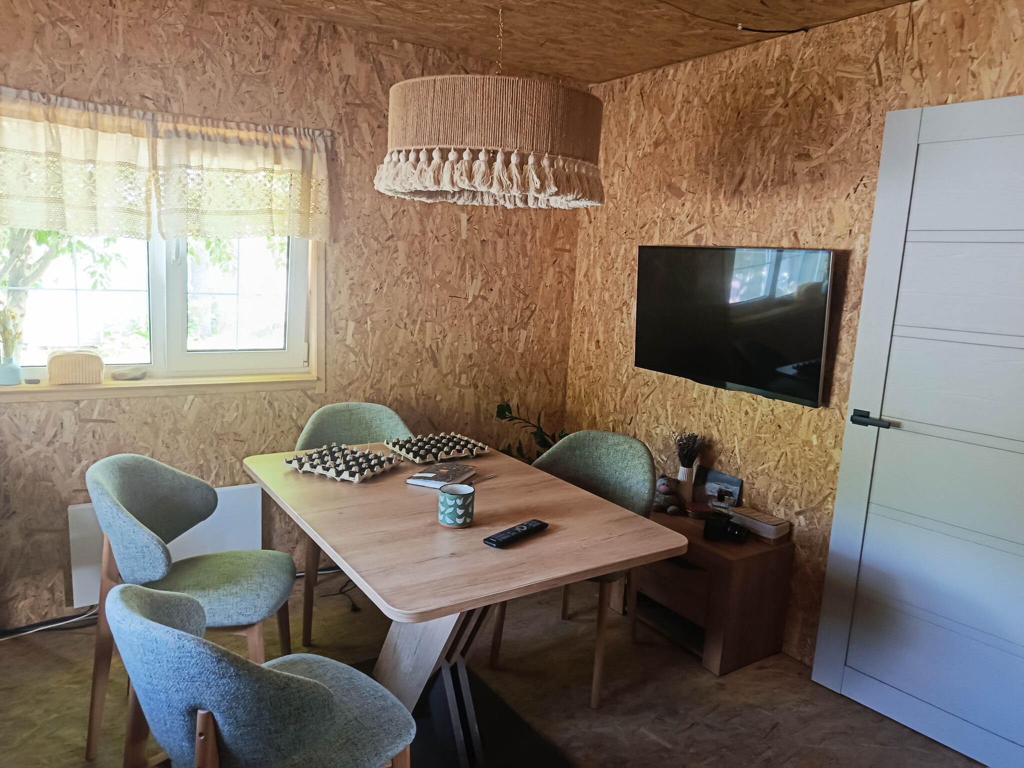 My number two dream is a lampshade over the table. And just lots of photos of our 6x6 house. - My, Dacha, Saint Petersburg, Layout, Longpost, Village