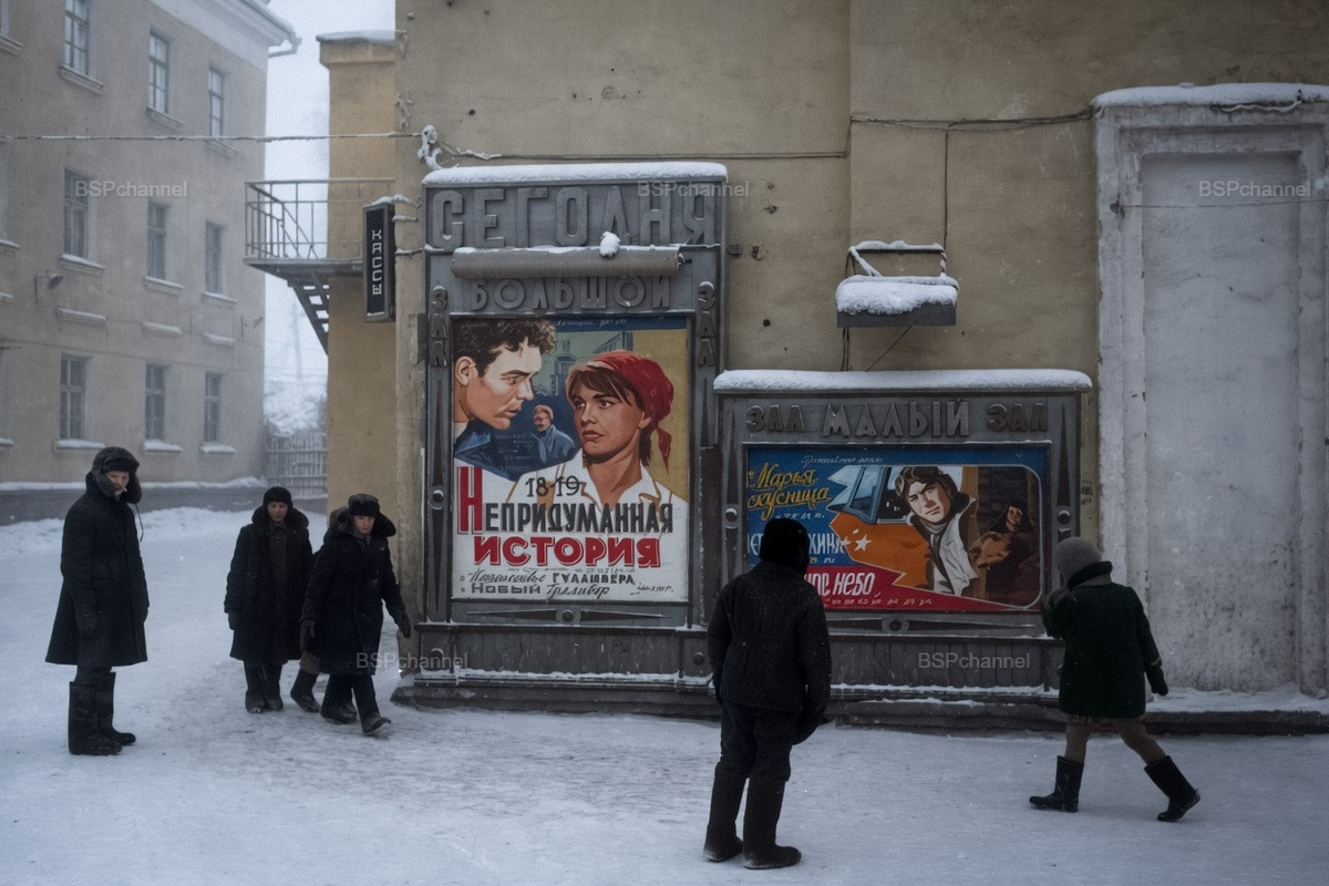 Life in Soviet Yakutsk in the 1960s. 20 colorized photographs. - Series the USSR, My, Historical photo, Old photo, 20th century, The photo, Yakutsk, Yakutia, 60th, the USSR, Childhood in the USSR, Colorization, Longpost