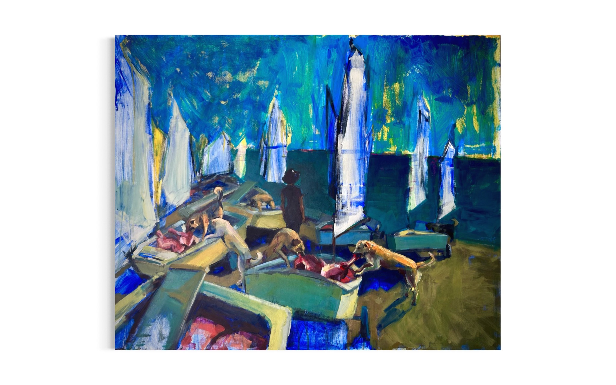 Congratulate me! - My, Creation, Artist, Painting, Peekaboo, Painting, Creative people, Modern Art, Girls, Good news, Shore, Acrylic