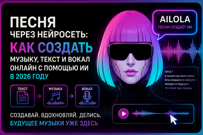 Песня через нейросеть: как создать музыку, текст и вокал онлайн с помощью ИИ в 2026 году