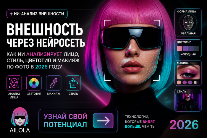 Внешность через нейросеть: как ИИ анализирует лицо, стиль, цветотип и макияж по фото в 2026 году