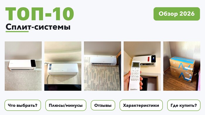 Лучшие сплит-системы 2026: отобрали из более 340 товаров с высоким рейтингом
