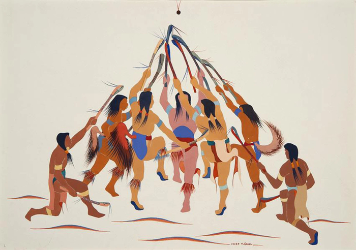 1947. Terry Saul. Choctaw Stickball
