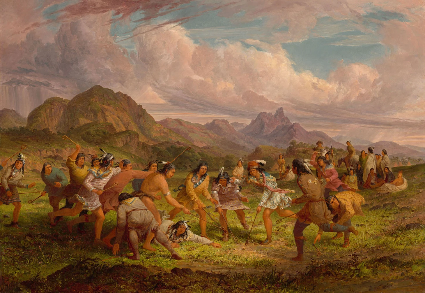 Lacrosse and stickball in art: painting, graphics - Series Lacrosse in Russia, My, Lacrosse, Painting, Art, Longpost