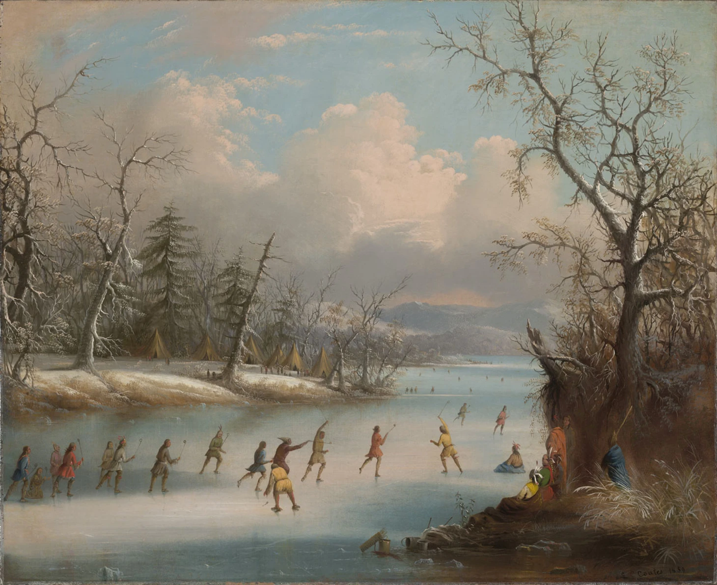 Lacrosse and stickball in art: painting, graphics - Series Lacrosse in Russia, My, Lacrosse, Painting, Art, Longpost