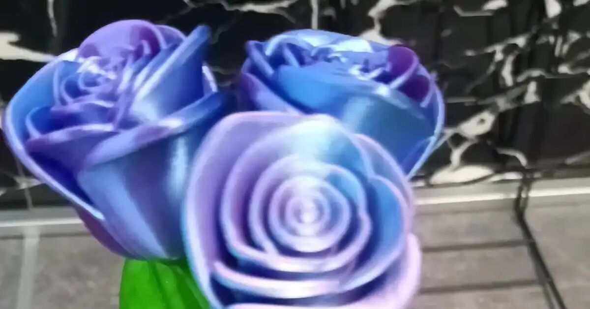 Decorative rose printed on a Bambu Lab P1s - My, 3D, 3D printer, 3D modeling, 3D печать, the Rose, Decor, Crafts, Video, Vertical video, Short videos