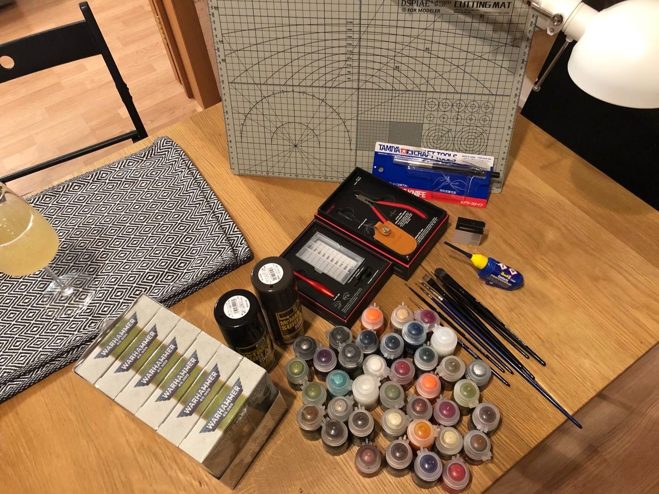 My Hobby Spot: How It All Began and How My Miniature Painting Table Has Changed - My, Workshop, Interior, Accessories, Painting miniatures, Miniature, Modeling, Warhammer 40k, Warhammer, Hobby, Stand modeling, Wh other, Board games, Wh miniatures, Painting, Diorama, Scale model, Longpost