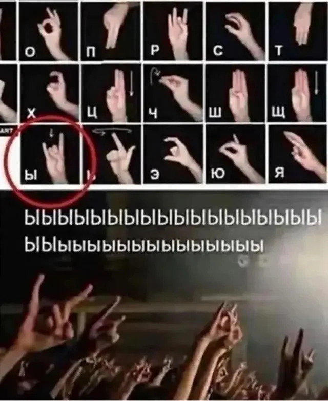 YYYYYYY - Deaf and dumb, Sign language, Humor, Hardened