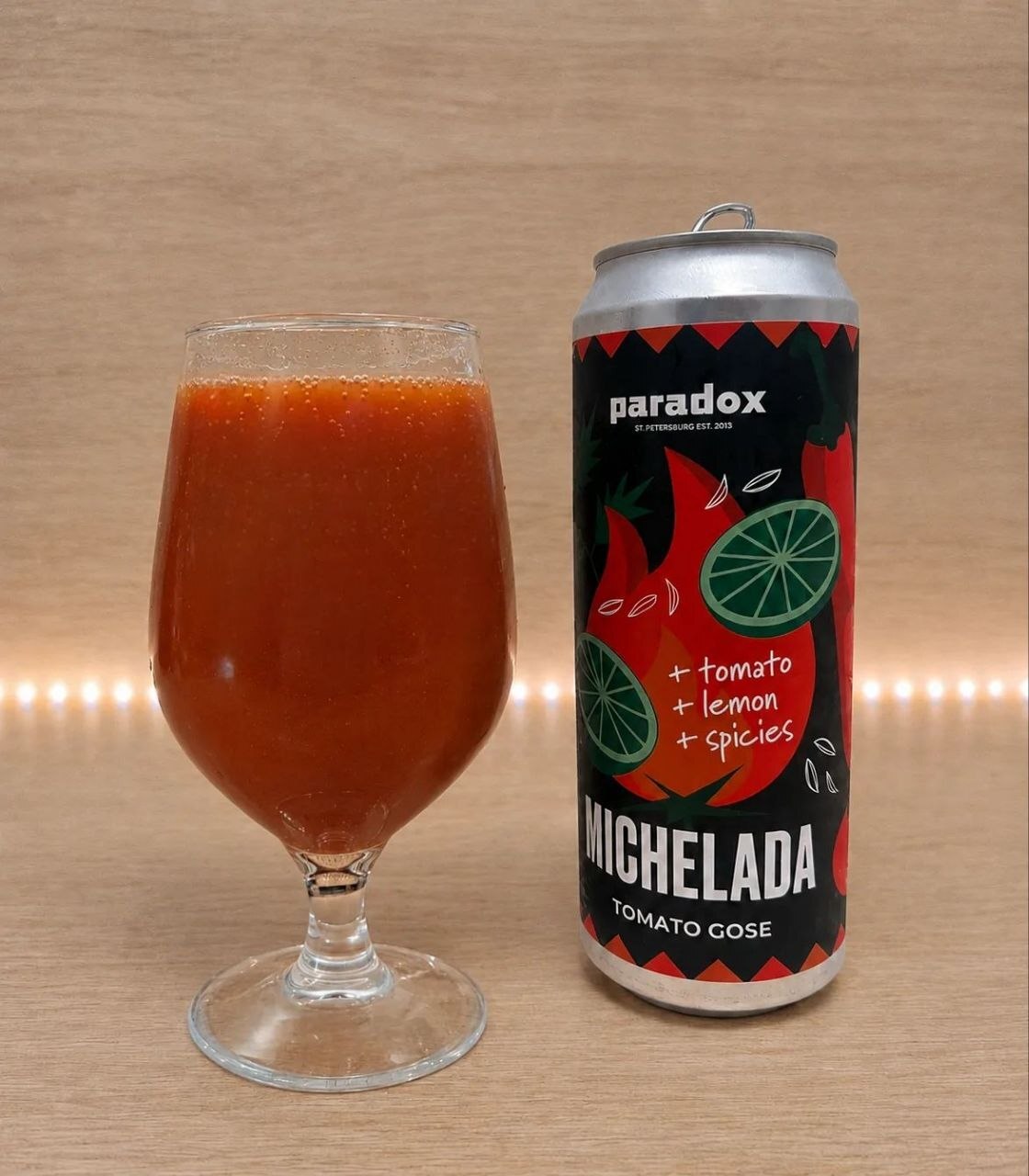 A review of Michelada from St. Petersburg brewery Paradox - My, Beer, Craft beer, Overview, Opinion, Tomato Gose, Alcohol, Telegram (link), MAX messenger (link), Longpost, Cocktail