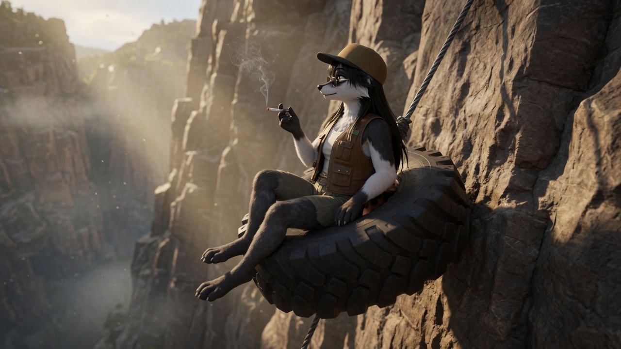 Furry art by Wolfmks #3859 for The Hangover in the RV - My, Neural Network Content, Furry, Longpost