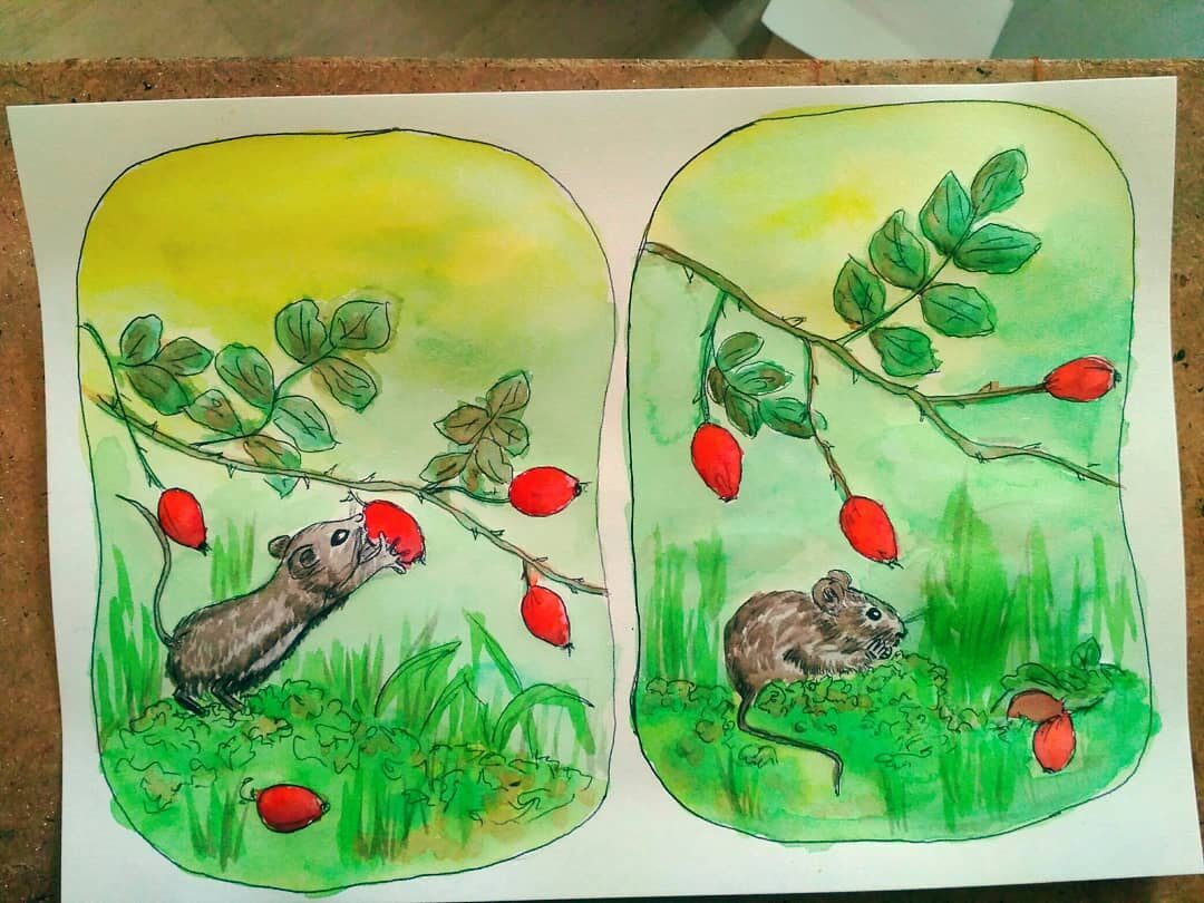Sketch. I'm drawing. - My, Sketch, Liner, Watercolor, Longpost, Series Im drawing