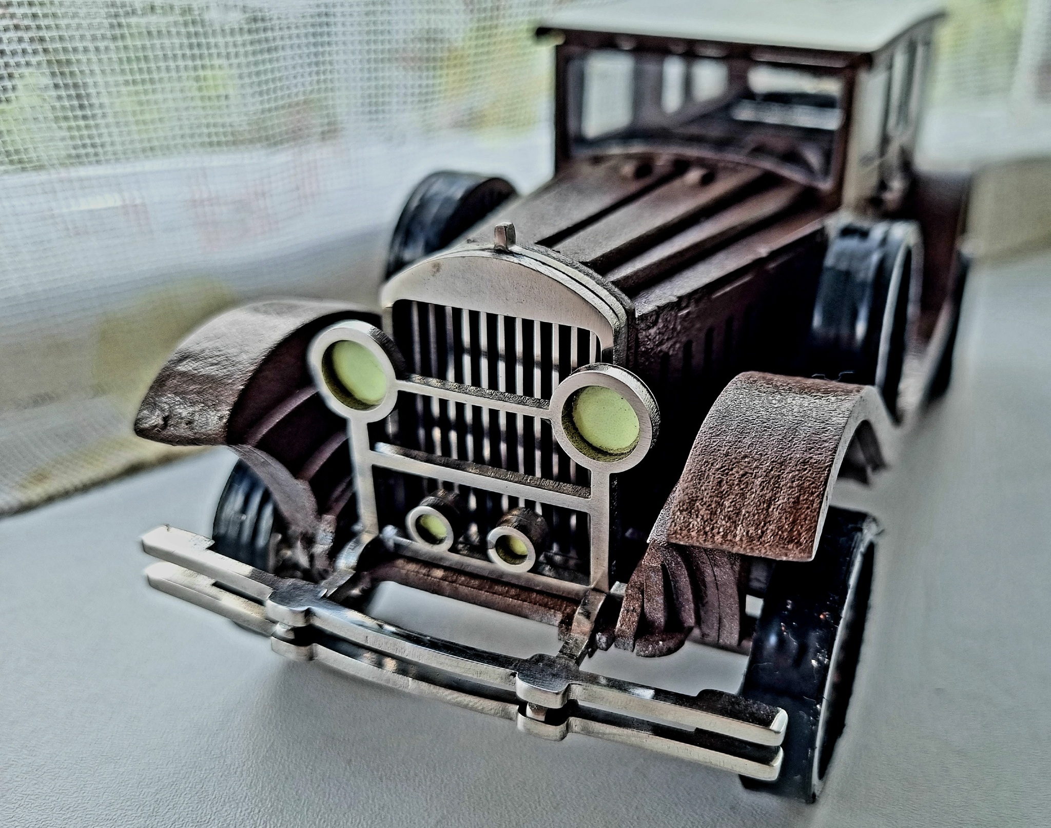 Iron model of the Cadillac 341, 2mm steel 3D puzzle - My, Scale model, Prefabricated model, Cadillac, Handmade, Auto, Car, Fashion model, Toys, Collection, Longpost, 3D, 3D modeling, 3D puzzles, Puzzle