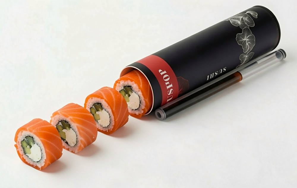 Like shawarma, only sushi - My, Food, A restaurant, Sushi, Longpost, Street food, Catering business, Japanese food, Innovations, Video, Vertical video, Short videos