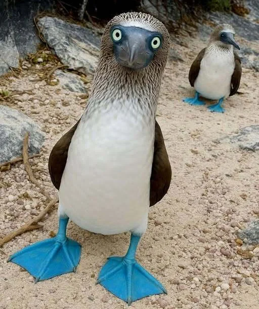 Bird in shoe covers - Series Did you know , My, Biology, Informative, Facts, Nauchpop, Nature, Animals, In the animal world, Amazing, Astonishment, Birds, Booby, Blue-footed booby, Video, Short videos, Vertical video, Longpost